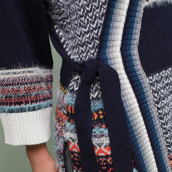 NWT🌸Anthropologie Mixed-Stitch Cardigan XS/S - Picture 3 of 4